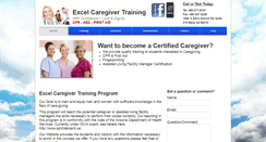 Desktop Screenshot of excelcaregivertraining.com