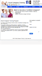 Mobile Screenshot of excelcaregivertraining.com